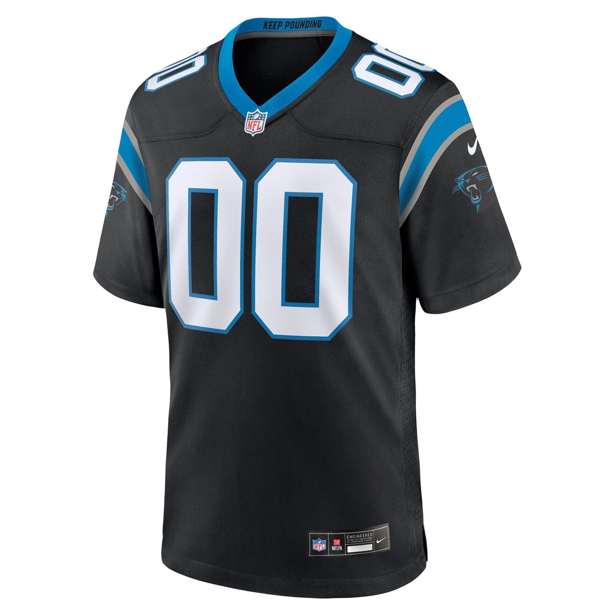 Carolina Panthers Custom Game Jersey Black