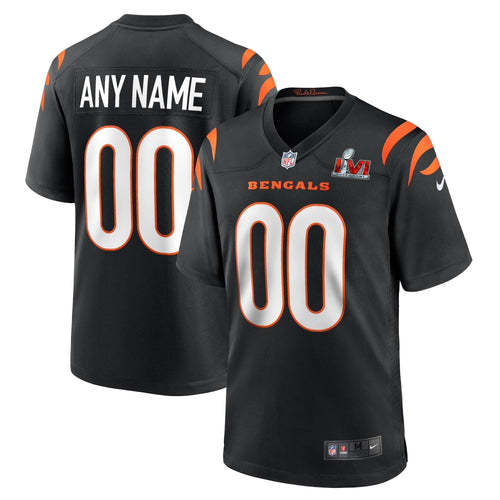 Cincinnati Bengals Super Bowl LVI Game Custom Jersey Black