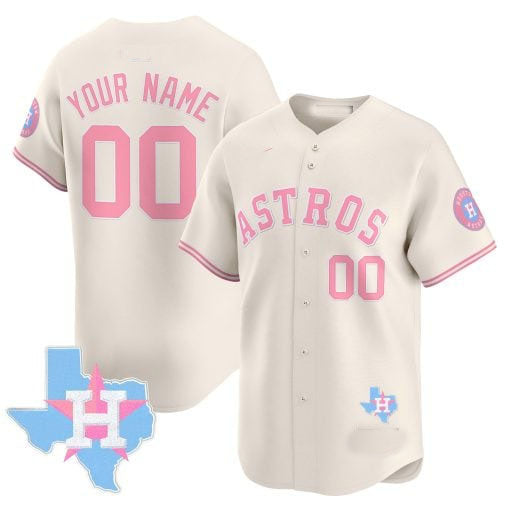 Custom H.Astros Blue Limited Baseball Jerseys