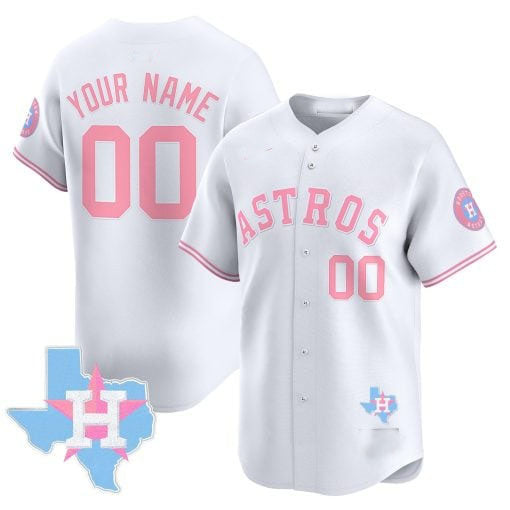 Custom H.Astros Blue Limited Baseball Jerseys