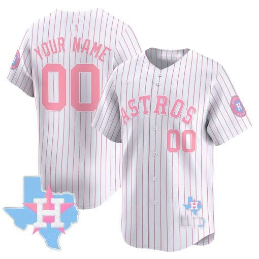 Custom H.Astros Blue Limited Baseball Jerseys