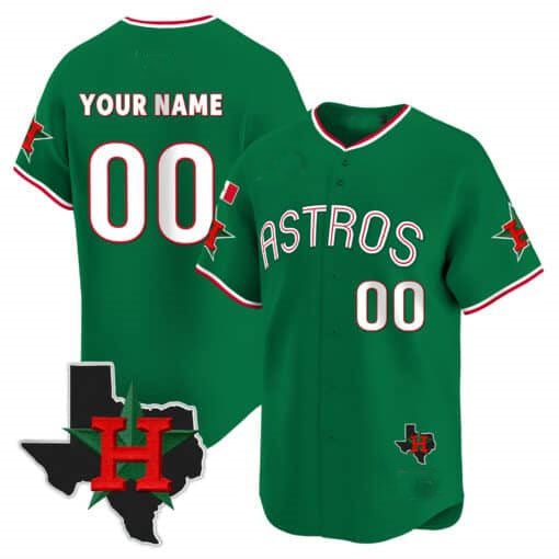 Custom H.Astros Mexico Texas Patch Limited V3 Stitched Baseball Jerseys