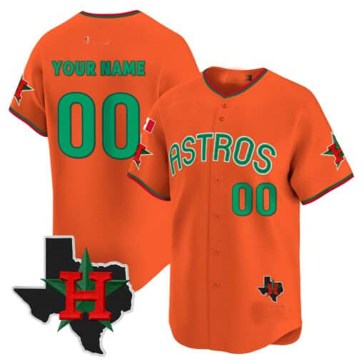 Custom H.Astros Mexico Texas Patch Limited V3 Stitched Baseball Jerseys