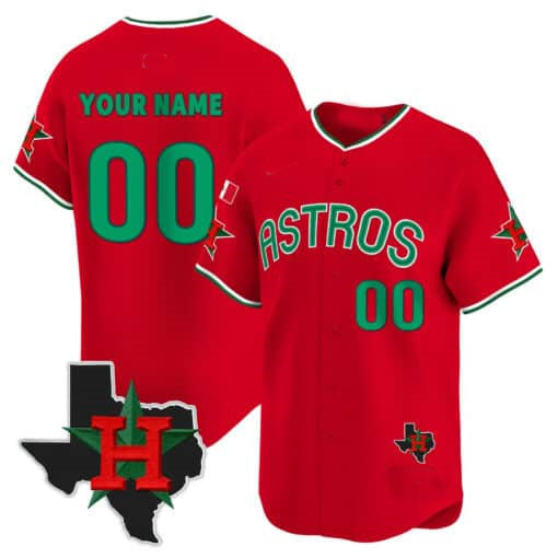 Custom H.Astros Mexico Texas Patch Limited V3 Stitched Baseball Jerseys