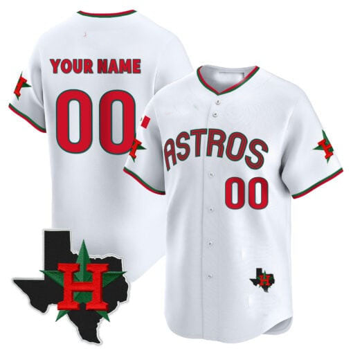 Custom H.Astros Mexico Texas Patch Limited V3 Stitched Baseball Jerseys