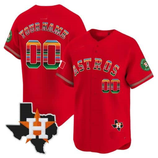 Custom H.Astros Mexico Texas Patch Limited Baseball Jerseys