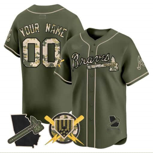Custom A.Braves Armed Forces Day Limited Stitched Baseball Jerseys