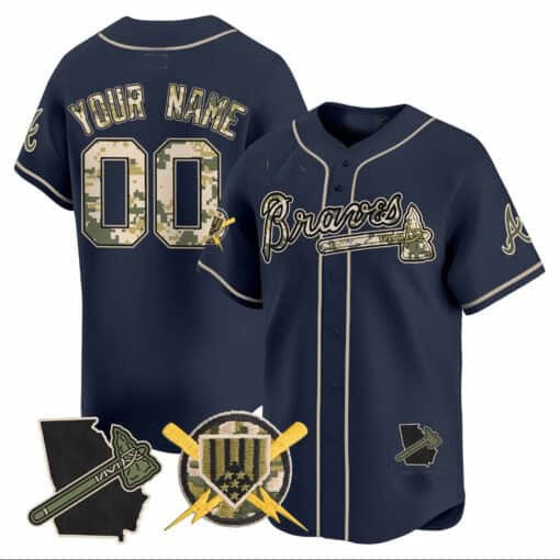 Custom A.Braves Armed Forces Day Limited Stitched Baseball Jerseys