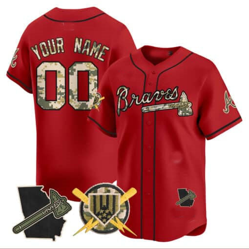 Custom A.Braves Armed Forces Day Limited Stitched Baseball Jerseys