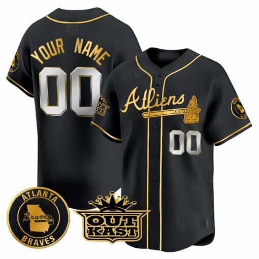 Custom A.Braves Atliens Limited Stitched Baseball Jerseys