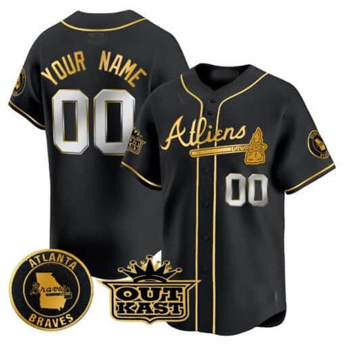 Custom A.Braves Atliens Limited Stitched Baseball Jerseys