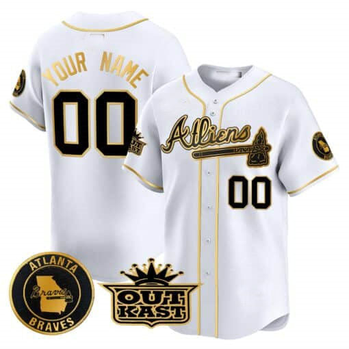 Custom A.Braves Atliens Limited Stitched Baseball Jerseys
