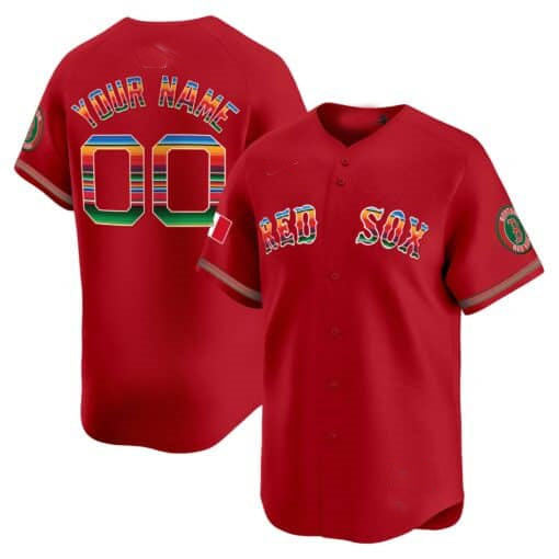 Custom B.Red Sox Mexico Limited Stitched Baseball Jerseys