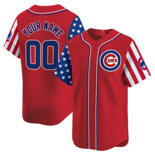 Custom C.Cubs Independence Day Limited Stitched Baseball Jerseys