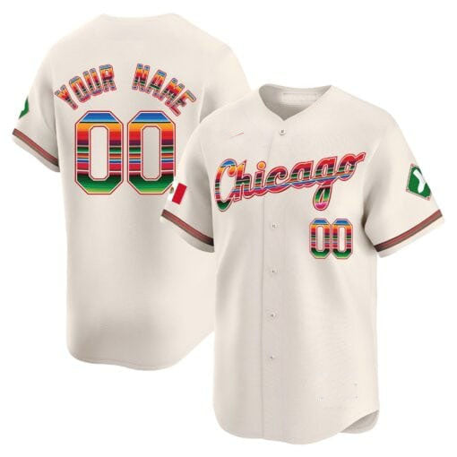 Custom C.White Sox Mexico Limited V3 Stitched Baseball Jerseys
