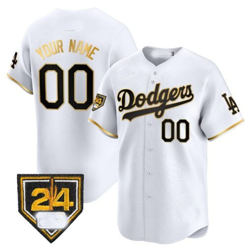 Custom LA.Dodgers Spring Training Patch Limited Stitched Baseball Jerseys