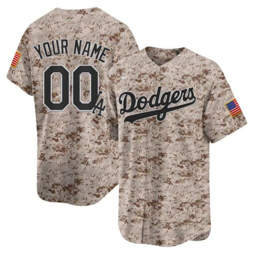Custom LA.Dodgers USMC Alternate Limited Stitched Baseball Jerseys