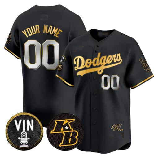 Custom LA.Dodgers Vin Patch Limited Jeresey Baseball Jerseys