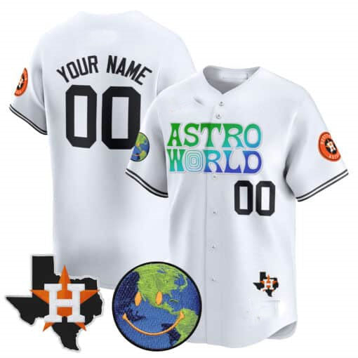 Custom H.Astros Cactus Jack Astro World Limited Baseball Jerseys