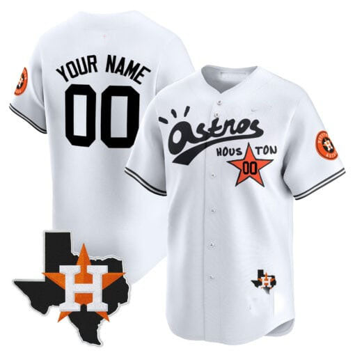 Custom H.Astros Cactus Jack Style Limited Stitched Baseball Jerseys