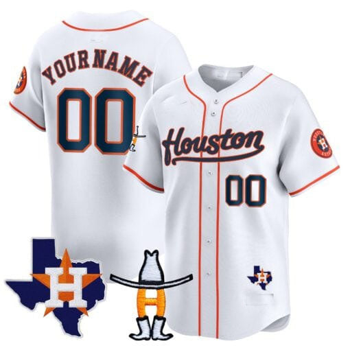 Custom H.Astros Rodeo Patch Limited Stitched Baseball Jerseys