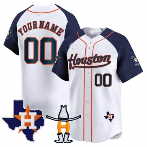 Custom H.Astros Rodeo Patch Limited Stitched Baseball Jerseys