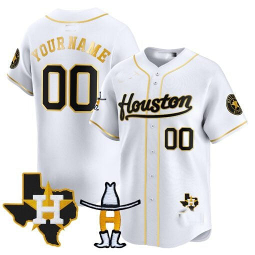 Custom H.Astros Rodeo Patch Limited Stitched Baseball Jerseys