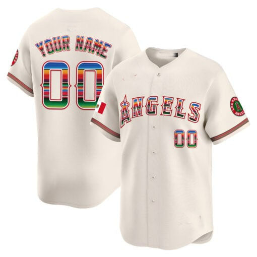 Custom LA.Angels Mexico Limited Stitched Baseball Jerseys