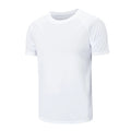 Men's Workout Sport Fitness Shirts Crew Neck Breathable T-Shirt White