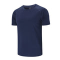 Men's Workout Sport Fitness Shirts Crew Neck Breathable T-Shirt Navy